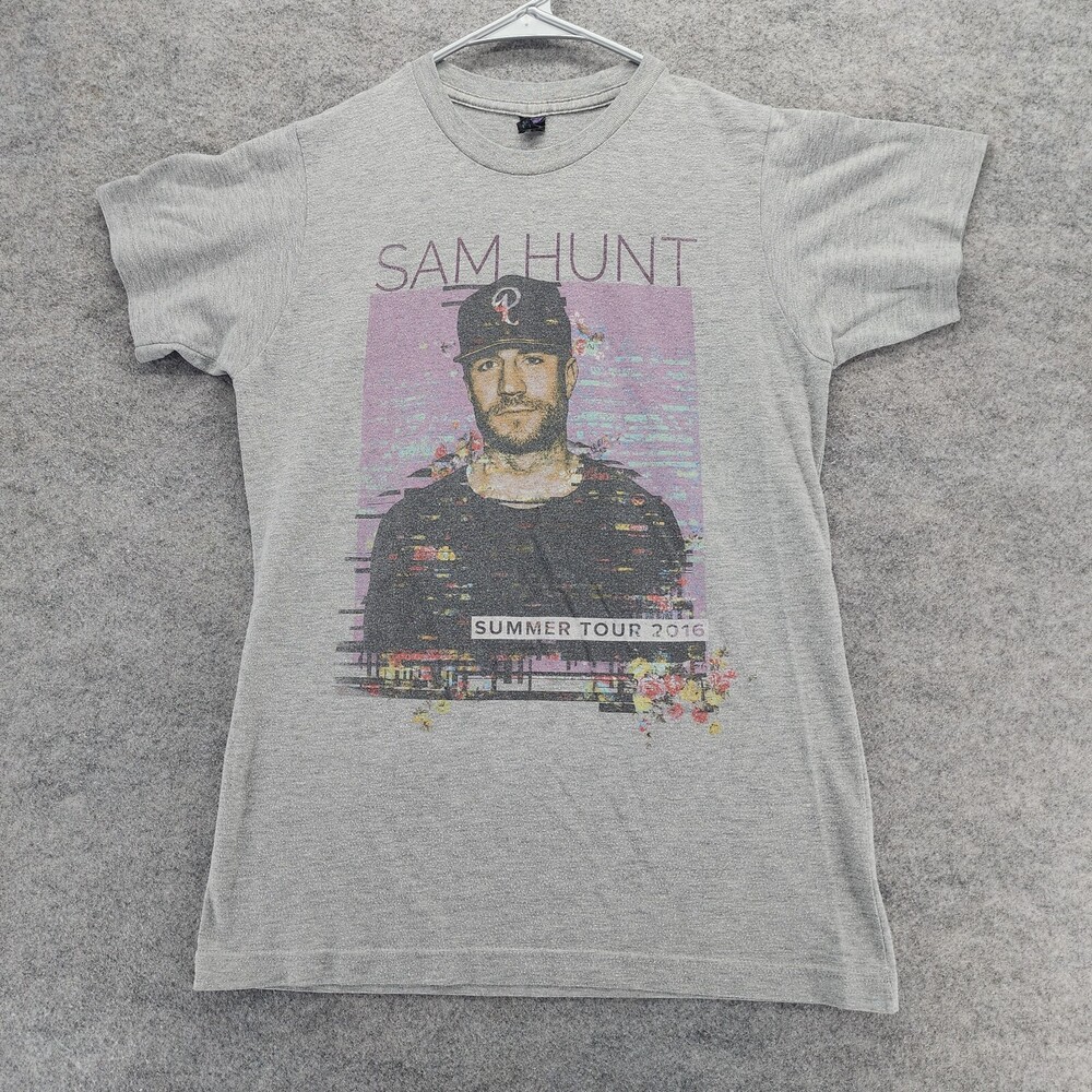 Sam Hunt 2016 Shirt Womens Small Short Sleeve Gray